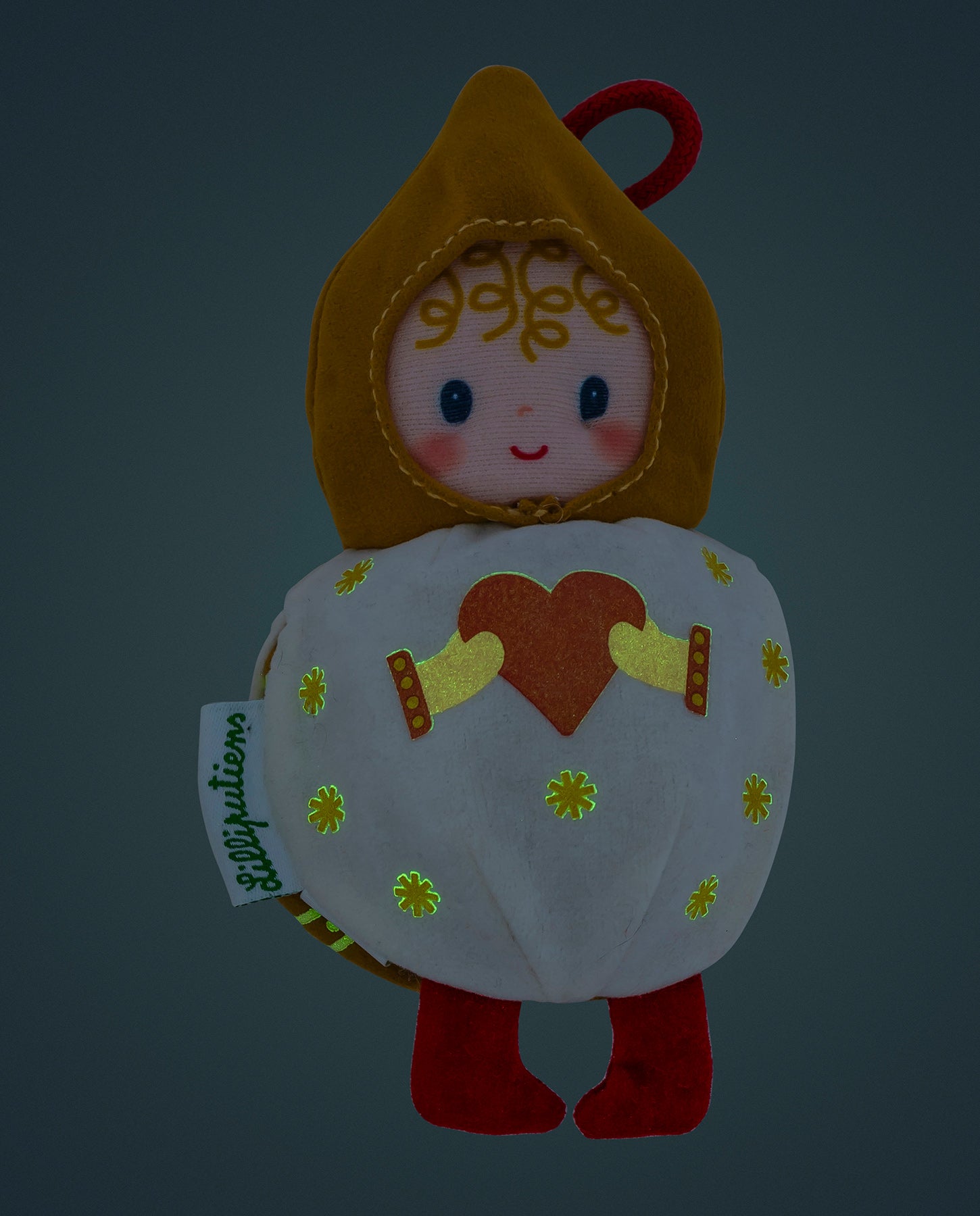 Jucarie de Craciun reversibila, Lilliputiens, Elf Mimmi, straluceste in intuneric, 2 ani+