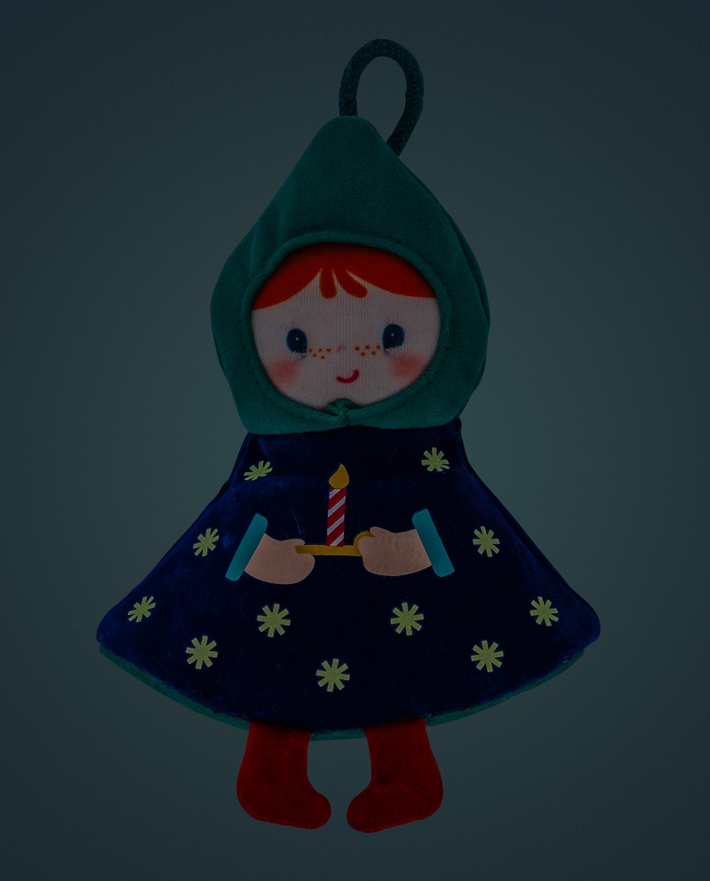 Jucarie de Craciun reversibila, Lilliputiens, Elf Titti, straluceste in intuneric, 2 ani+