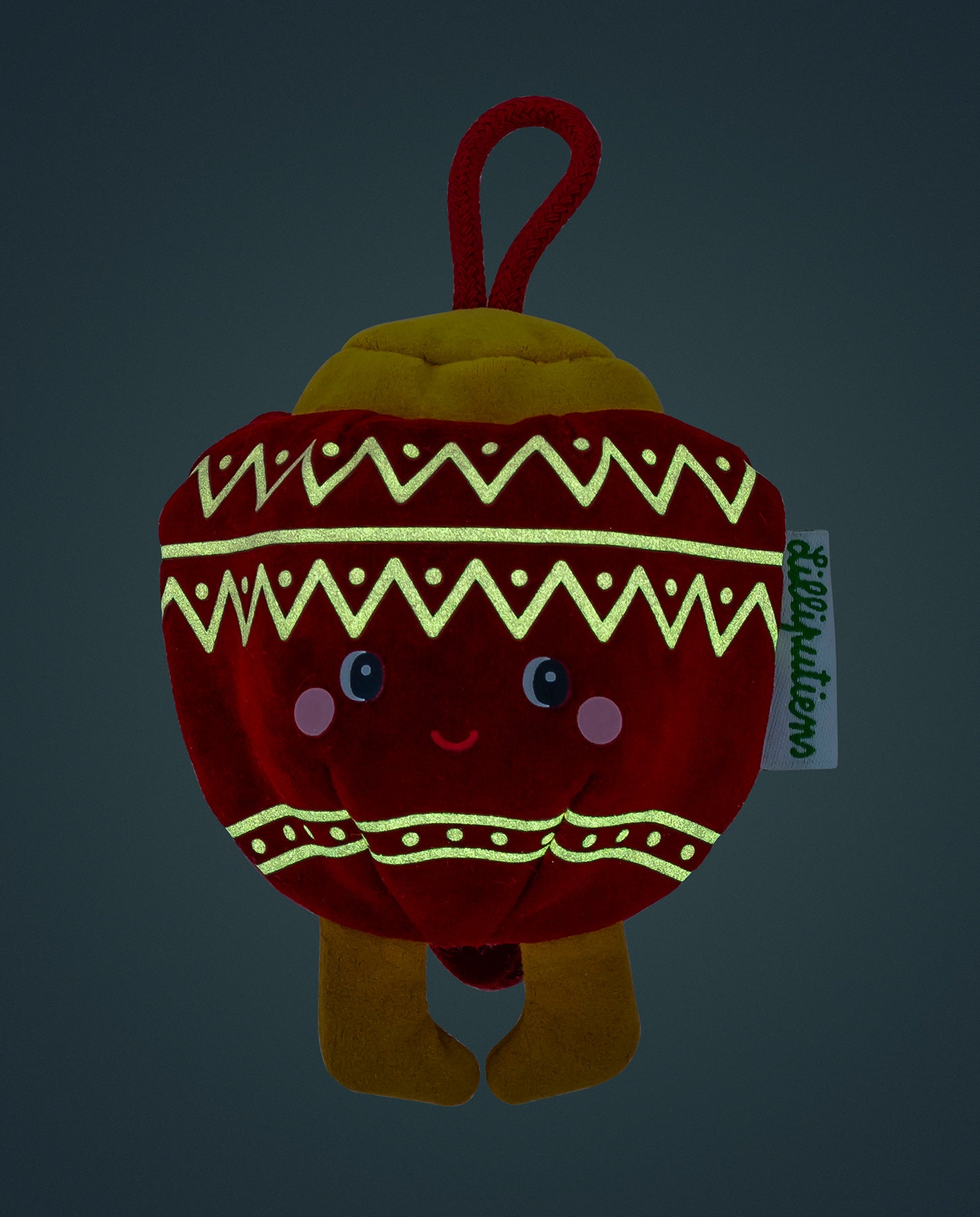 Jucarie de Craciun reversibila, Lilliputiens, Elf Bibbi, straluceste in intuneric, 2 ani+