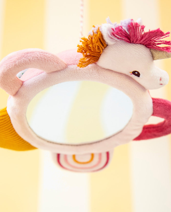Jucarie cu oglinda, Lilliputiens, Unicornul Lena, 3 luni+
