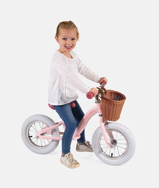 Bicicleta de echilibru, Janod, din metal, cu cosulet, roz, 3 ani+ - Elcokids