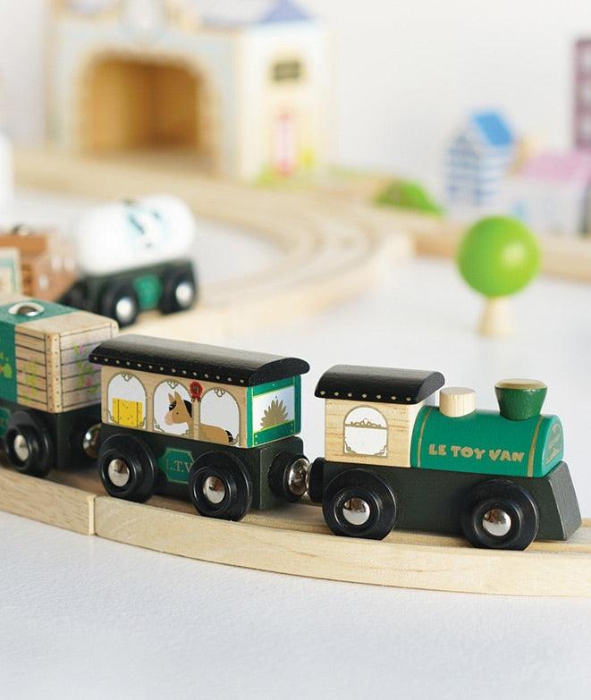 Set sina de tren, Le Toy Van, Express Royal, din lemn, 180 piese - Elcokids