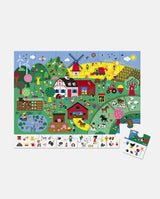 Puzzle ferma, Janod, cu cutie gentuta, 24 piese - Elcokids