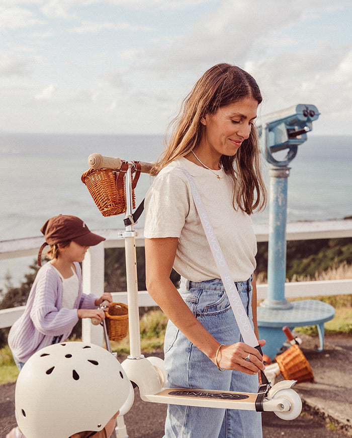 Curea de transport, Banwood, 105-120 cm, crem