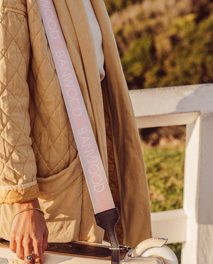 Curea de transport, Banwood, 105-120 cm, roz