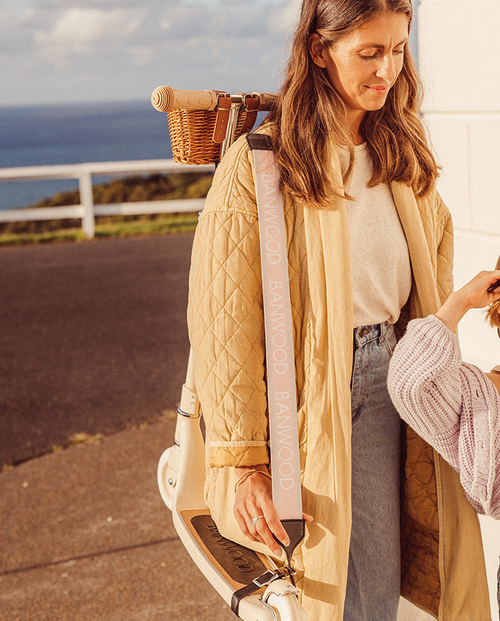 Curea de transport, Banwood, 105-120 cm, roz