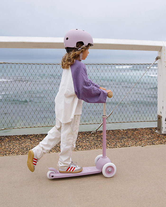 Trotineta cu trei roti, Banwood ECO, inaltime reglabila, lavanda, 3 ani+