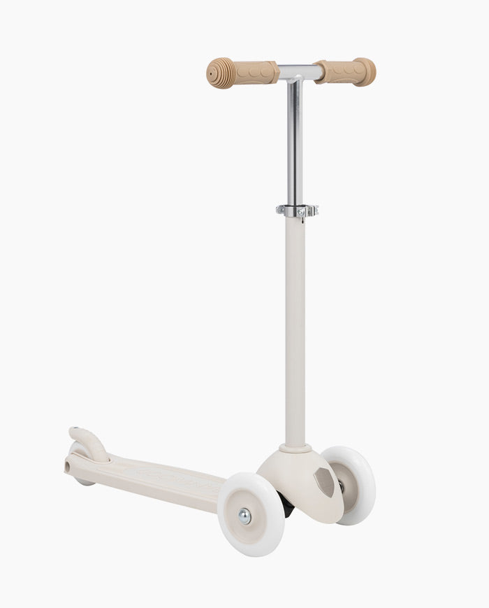 Trotineta cu trei roti, Banwood ECO, inaltime reglabila, ivoire, 3 ani+