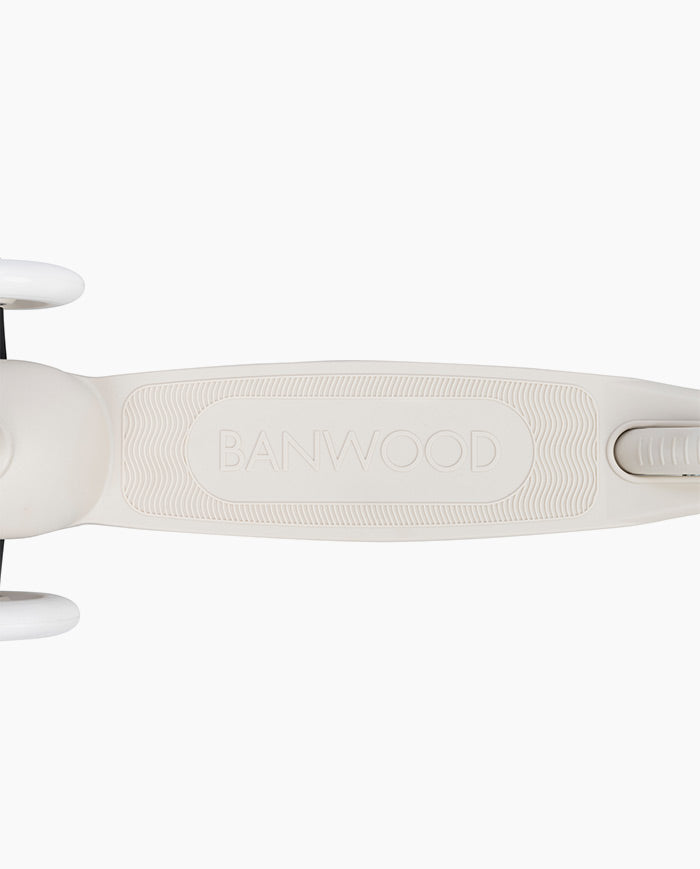 Trotineta cu trei roti, Banwood ECO, inaltime reglabila, ivoire, 3 ani+