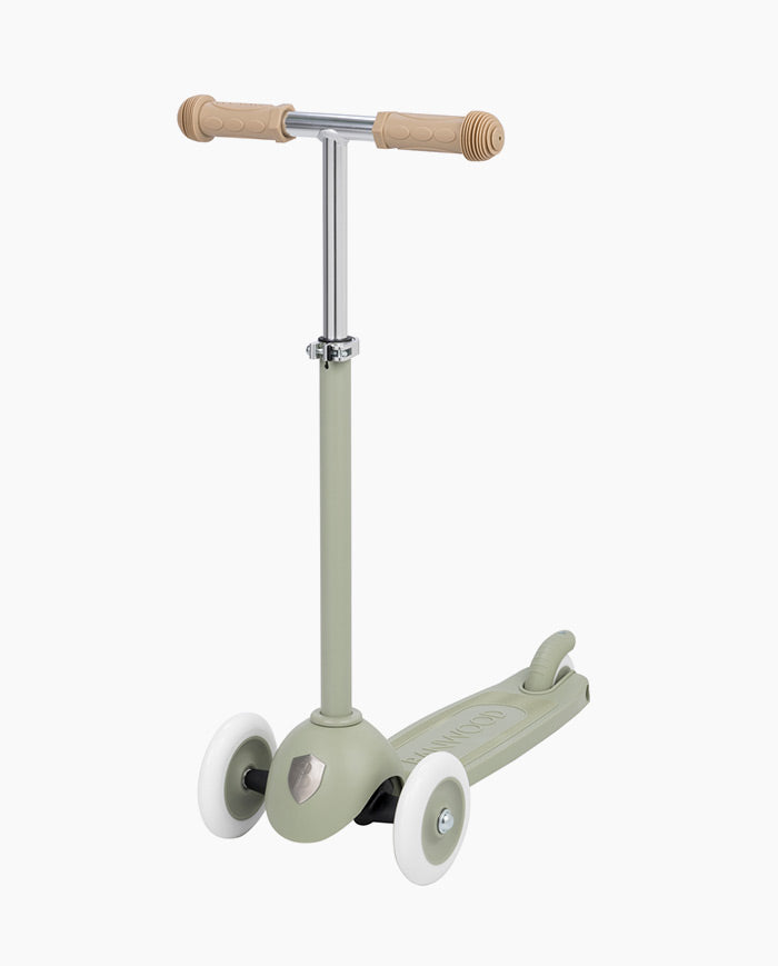 Trotineta cu trei roti, Banwood ECO, inaltime reglabila, verde olive, 3 ani+