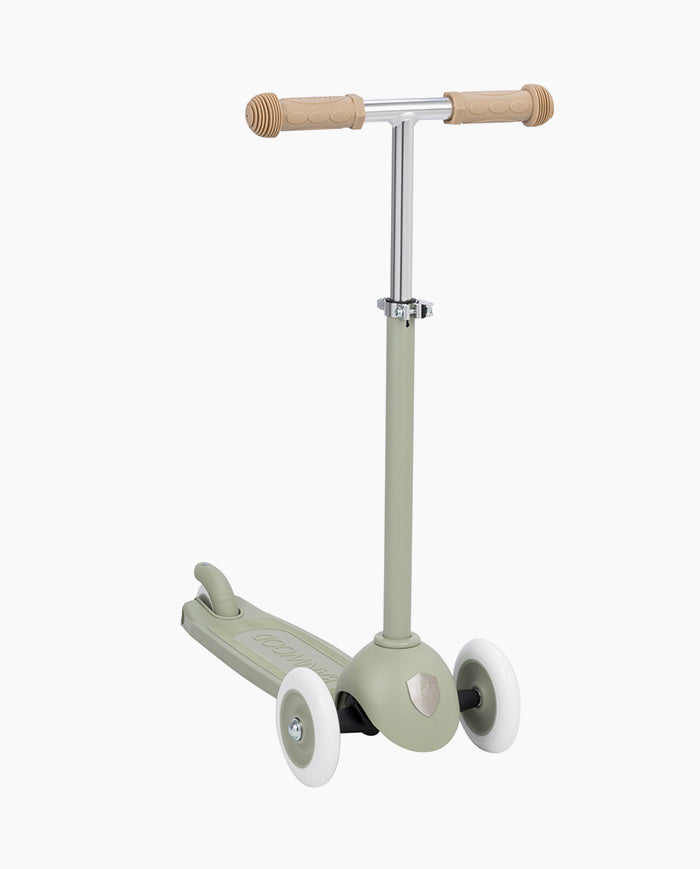 Trotineta cu trei roti, Banwood ECO, inaltime reglabila, verde olive, 3 ani+