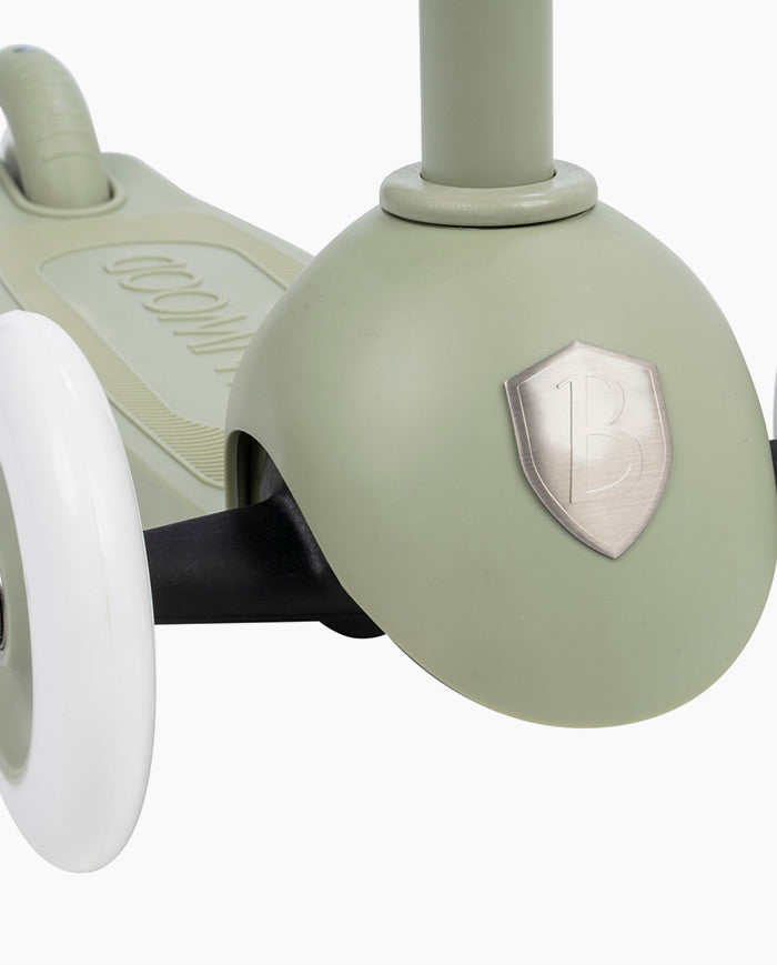 Trotineta cu trei roti, Banwood ECO, inaltime reglabila, verde olive, 3 ani+