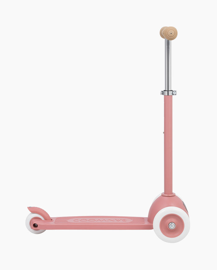 Trotineta cu trei roti, Banwood ECO, inaltime reglabila, roz inchis, 3 ani+
