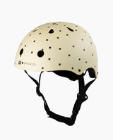 Casca de protectie, Banwood, cu captusala din spuma, din ABS, crem cu stelute, 3 ani+