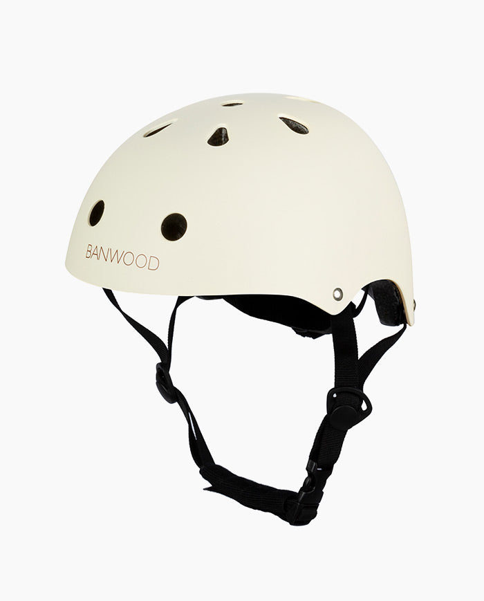Casca de protectie, Banwood, cu captusala din spuma, din ABS, crem, 3 ani+