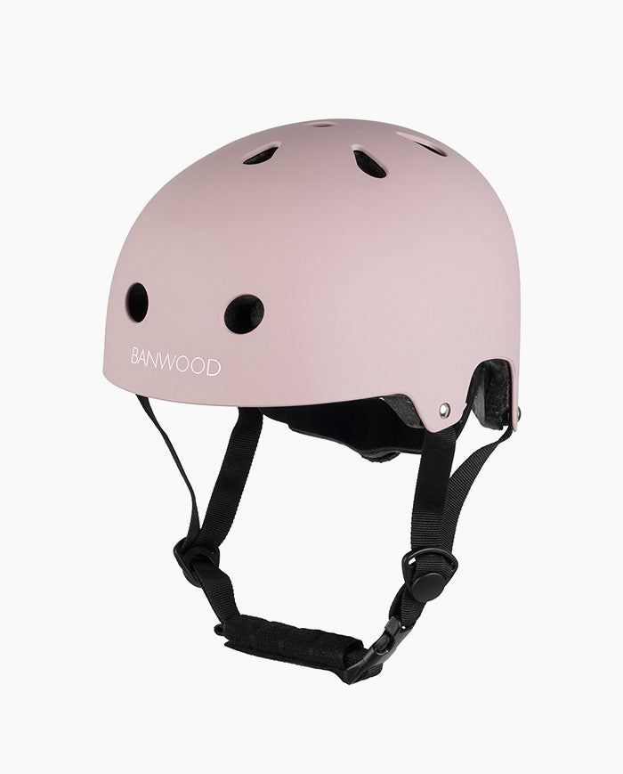 Casca de protectie, Banwood, cu captusala din spuma, din ABS, roz pudrat, 3 ani+