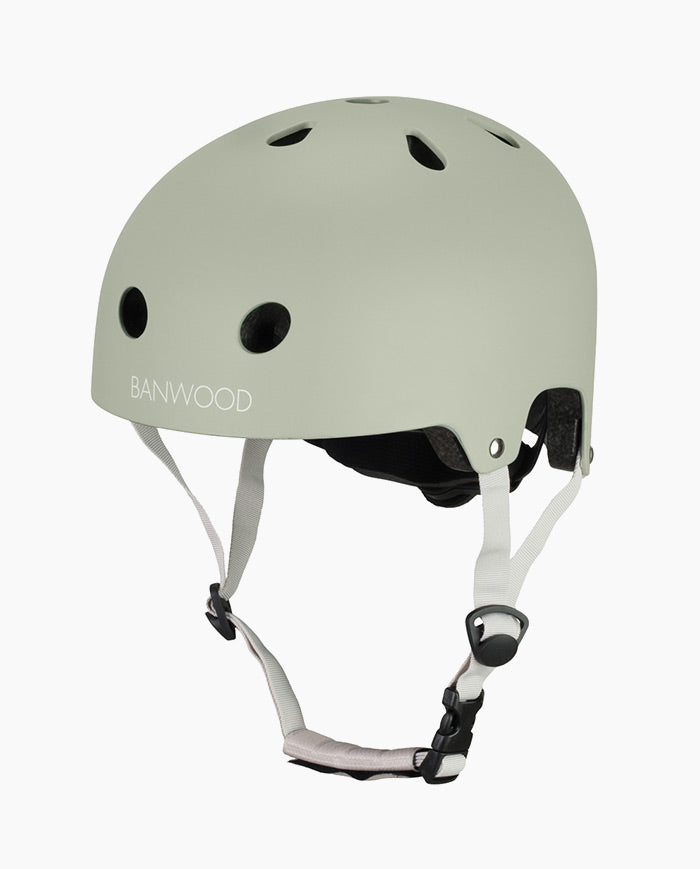 Casca de protectie, Banwood, cu captusala din spuma, din ABS, verde olive, 3 ani+