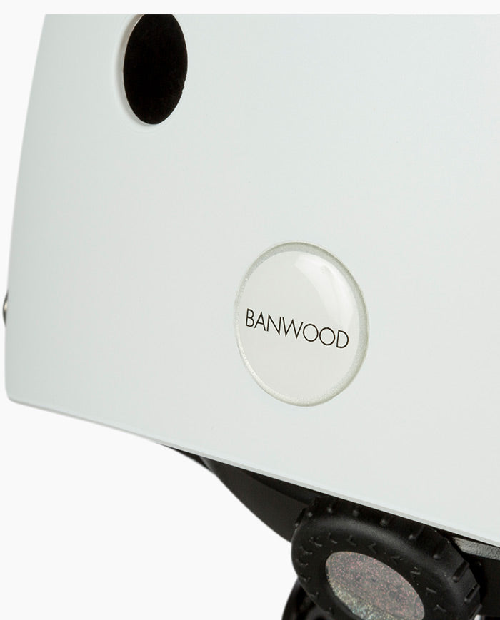 Casca de protectie, Banwood, cu captusala din spuma, din ABS, alba, 3 ani+