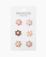 Set pin-uri, Flowers, Banwood, 6 buc