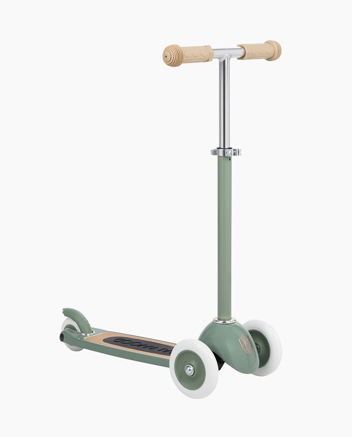 Trotineta cu trei roti, Banwood, inaltime reglabila, cadru aluminiu, verde, 3 ani+