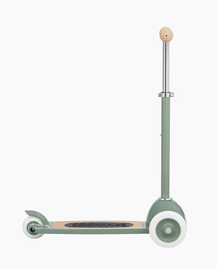 Trotineta cu trei roti, Banwood, inaltime reglabila, cadru aluminiu, verde, 3 ani+
