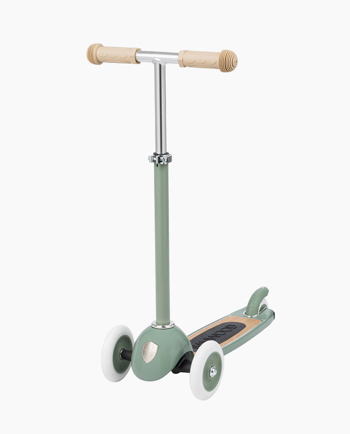 Trotineta cu trei roti, Banwood, inaltime reglabila, cadru aluminiu, verde, 3 ani+