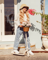 Trotineta copii, Banwood Maxi, inaltime reglabila, cadru aluminiu, roz, 6 ani+