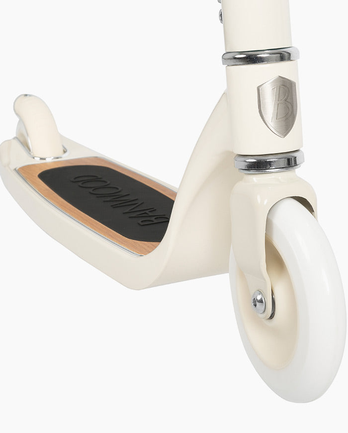 Trotineta copii, Banwood Maxi, inaltime reglabila, cadru aluminiu, crem, 6 ani+