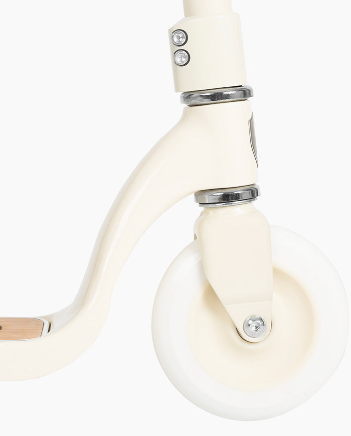 Trotineta copii, Banwood Maxi, inaltime reglabila, cadru aluminiu, crem, 6 ani+