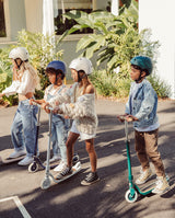 Trotineta copii, Banwood Maxi, inaltime reglabila, cadru aluminiu, verde, 6 ani+