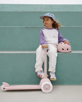 Trotineta cu trei roti, Banwood, inaltime reglabila, cadru aluminiu, roz, 3 ani+