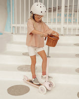 Trotineta cu trei roti, Banwood, inaltime reglabila, cadru aluminiu, roz, 3 ani+