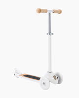 Trotineta cu trei roti, Banwood, inaltime reglabila, cadru aluminiu, alba, 3 ani+