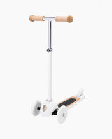 Trotineta cu trei roti, Banwood, inaltime reglabila, cadru aluminiu, alba, 3 ani+
