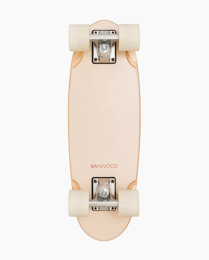 Skateboard Banwood, din lemn natural, crem, 3 ani+