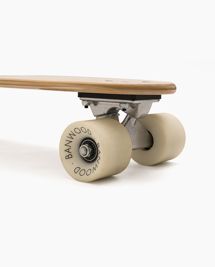 Skateboard Banwood, din lemn natural, crem, 3 ani+