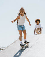 Skateboard Banwood, din lemn natural, crem, 3 ani+