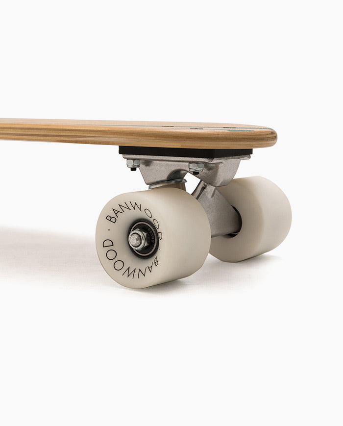 Skateboard Banwood, din lemn natural, verde, 3 ani+