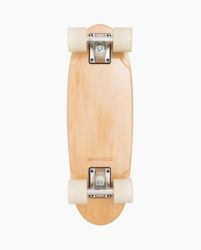 Skateboard Banwood, din lemn natural, verde, 3 ani+