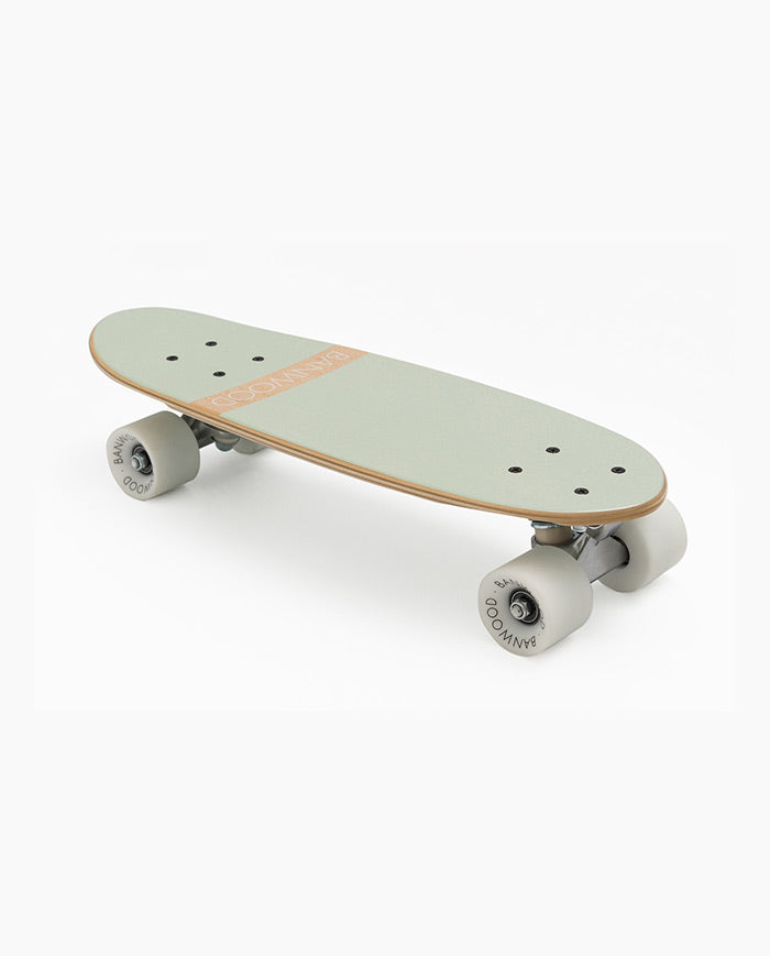 Skateboard Banwood, din lemn natural, verde menta, 3 ani+