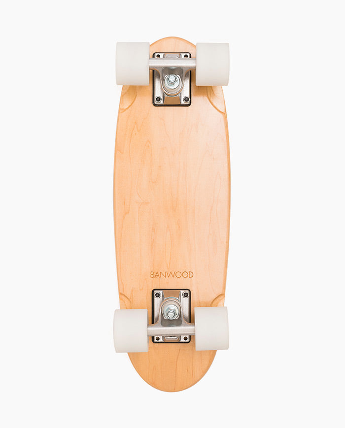 Skateboard Banwood, din lemn natural, rosu, 3 ani+