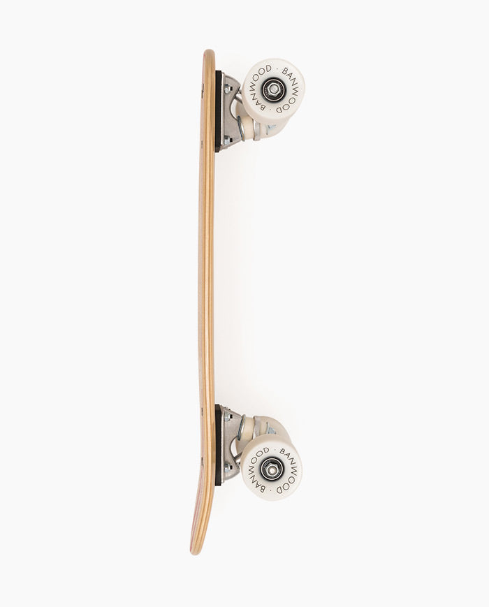 Skateboard Banwood, din lemn natural, rosu, 3 ani+