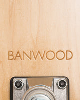 Skateboard Banwood, din lemn natural, rosu, 3 ani+
