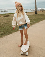 Skateboard Banwood, din lemn natural, alb, 3 ani+