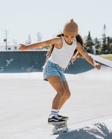 Skateboard Banwood, din lemn natural, alb, 3 ani+