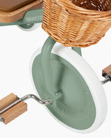 Tricicleta Vintage cu pedale, Banwood, cadru otel, ghidon reglabil, verde, 3 ani+