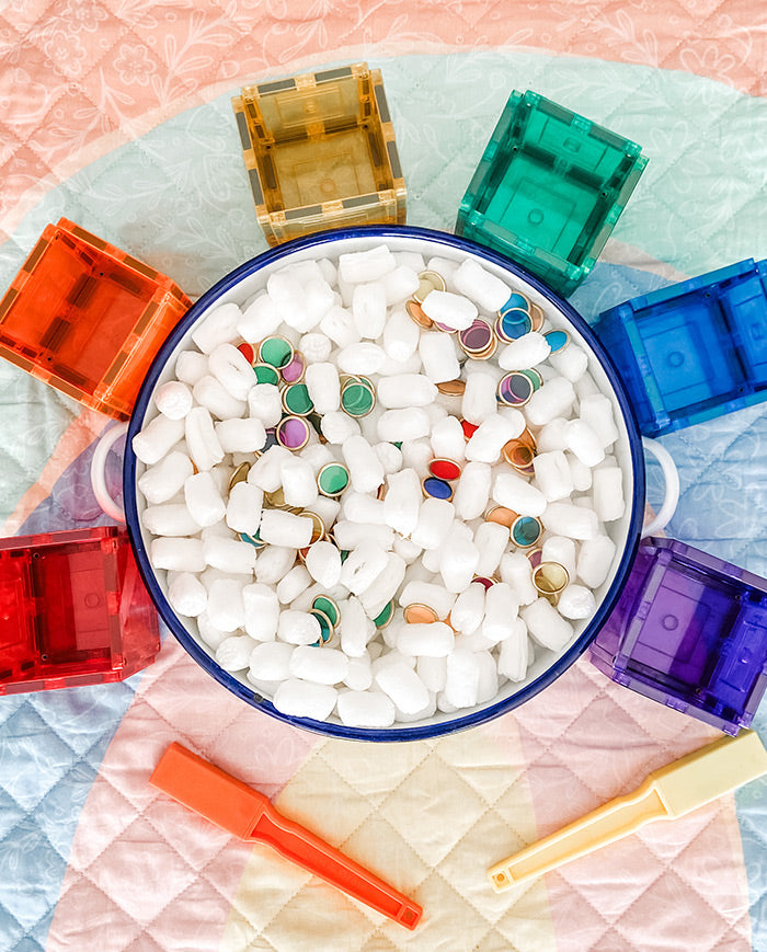 Set Bagheta Magnetica, Learn & Grow, 100 Chips cu Rama Metalica