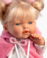 Papusa Llorens, Roberta cu rochita alba, cu sunete, 33 cm