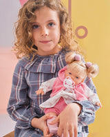 Papusa Llorens, Roberta cu rochita alba, cu sunete, 33 cm