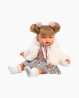Papusa Llorens, Joelle cu blanita alba, cu sunete, 38 cm